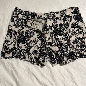Black and white shorts